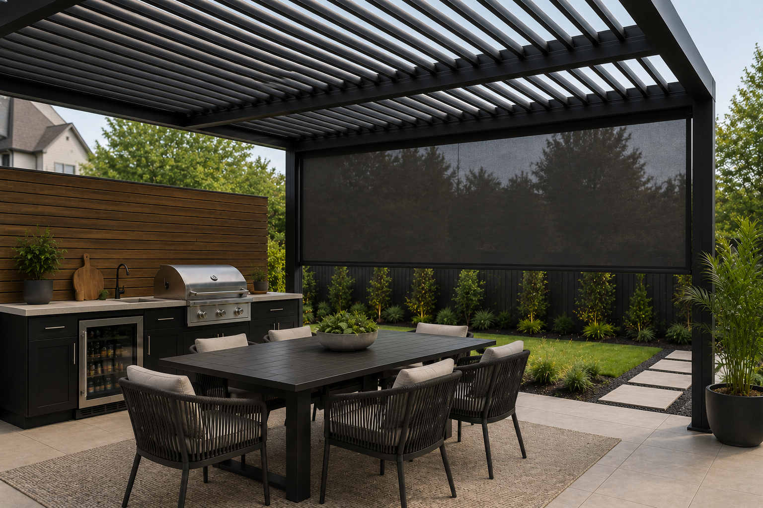 Pergola Privacy Screen
